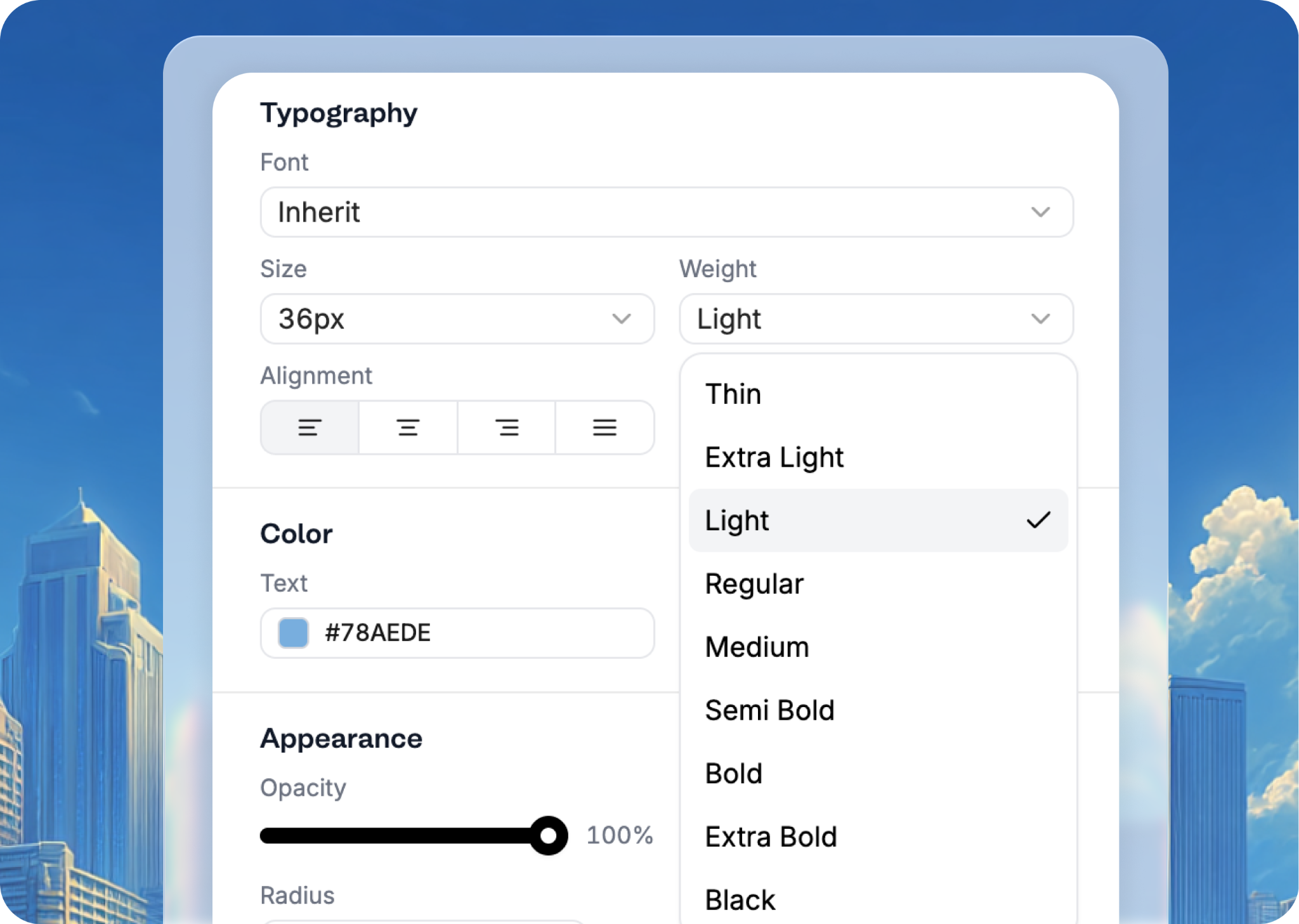 Zite selective edits manual editor for typography, color, and appearance