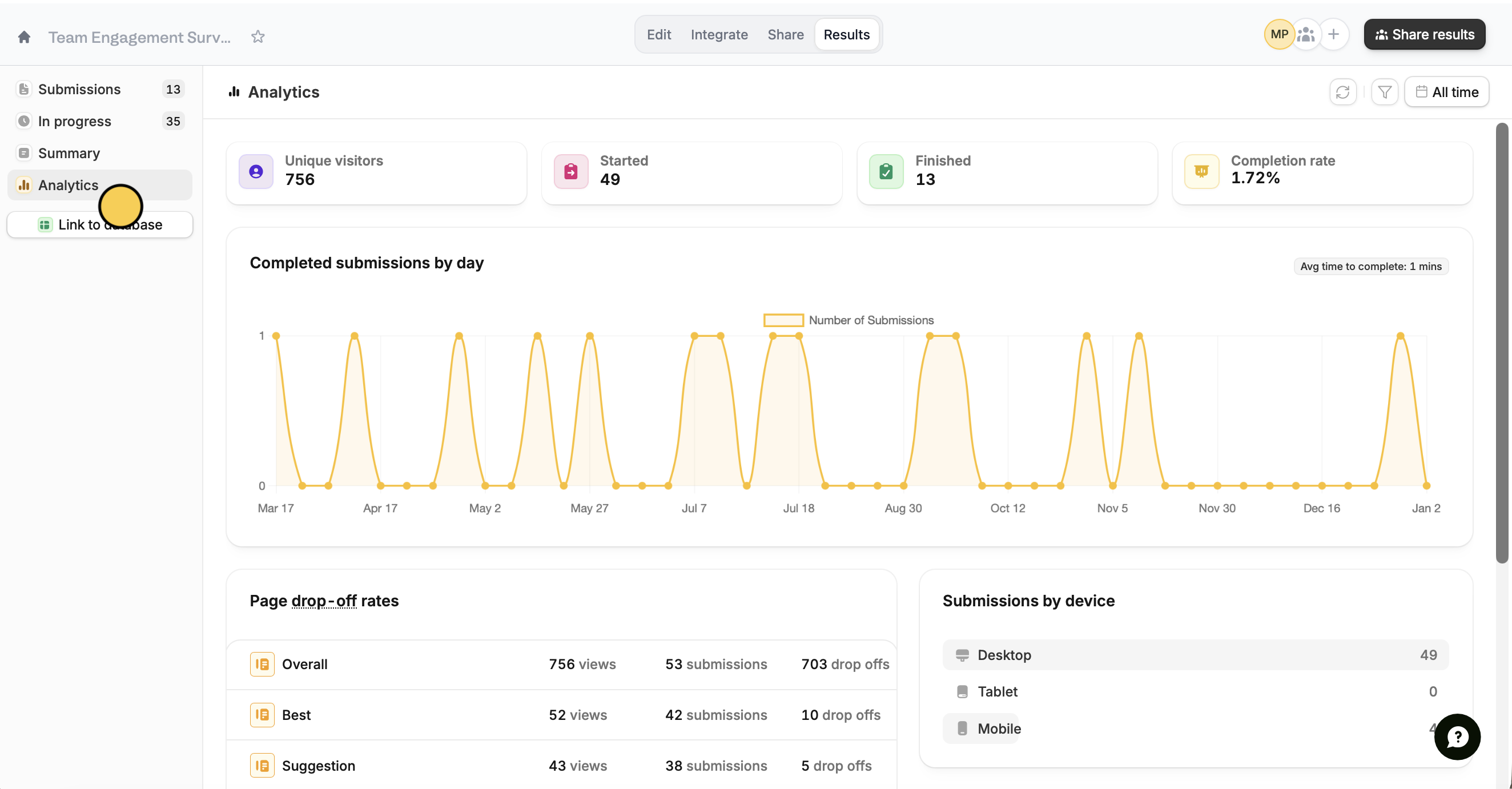 Fillout Analytics - Fillout Help Center