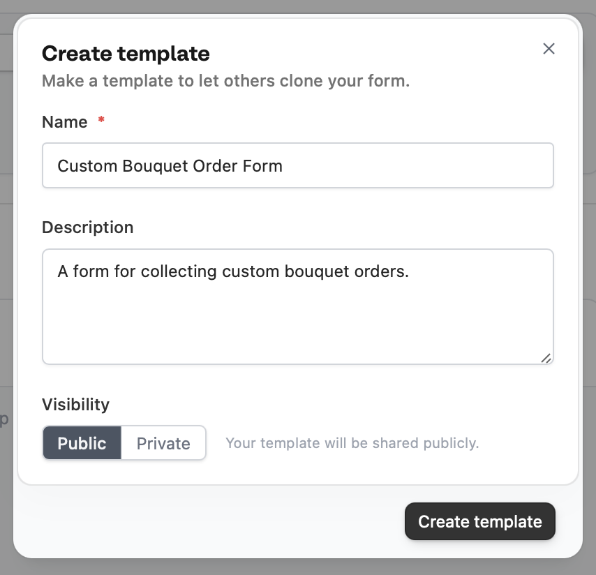 Create your own form template - Fillout Help Center