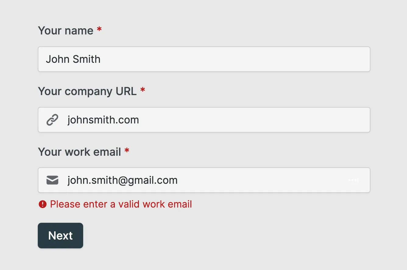 Email validation