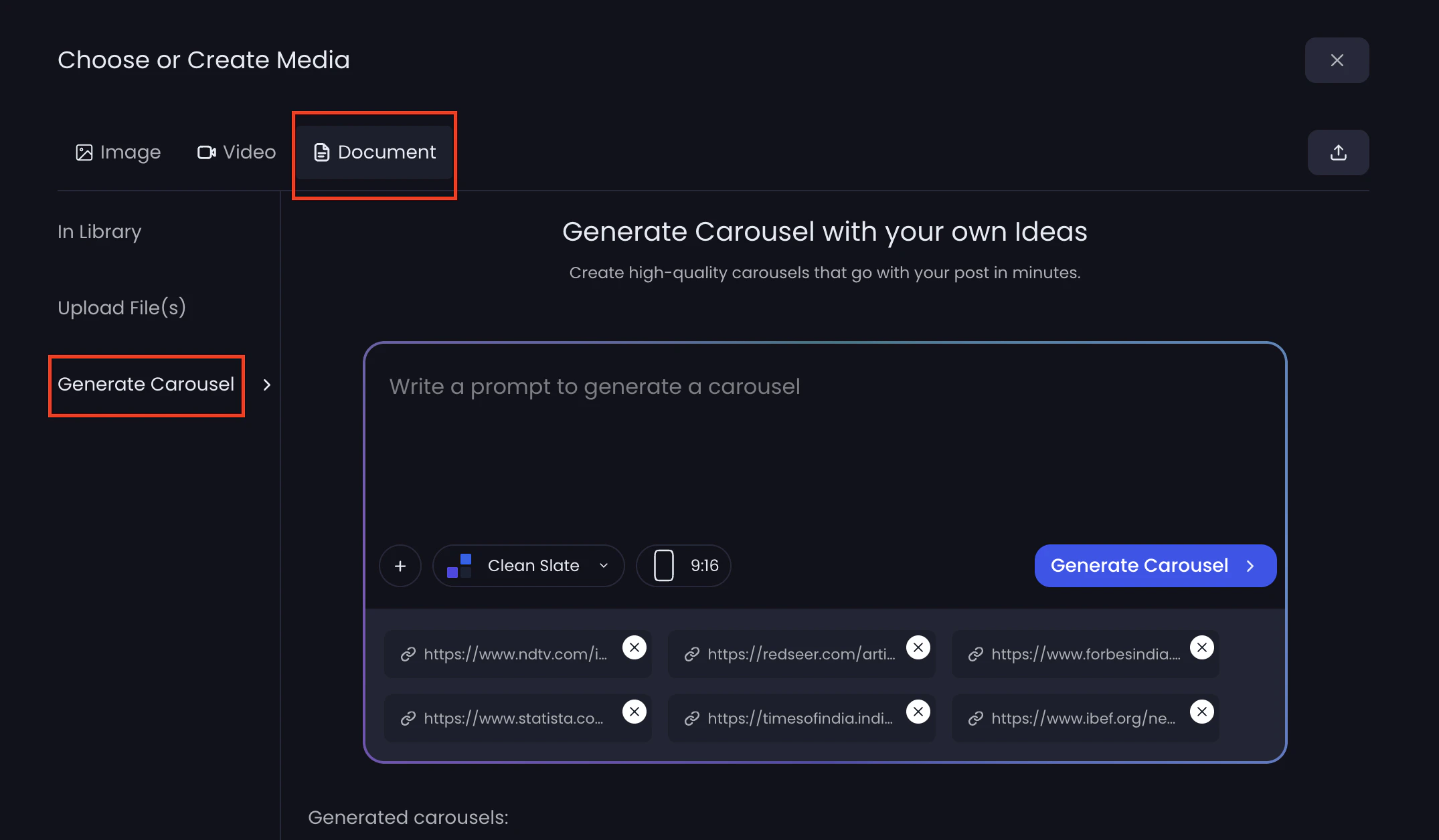 Attach Media Final Layer Carousel