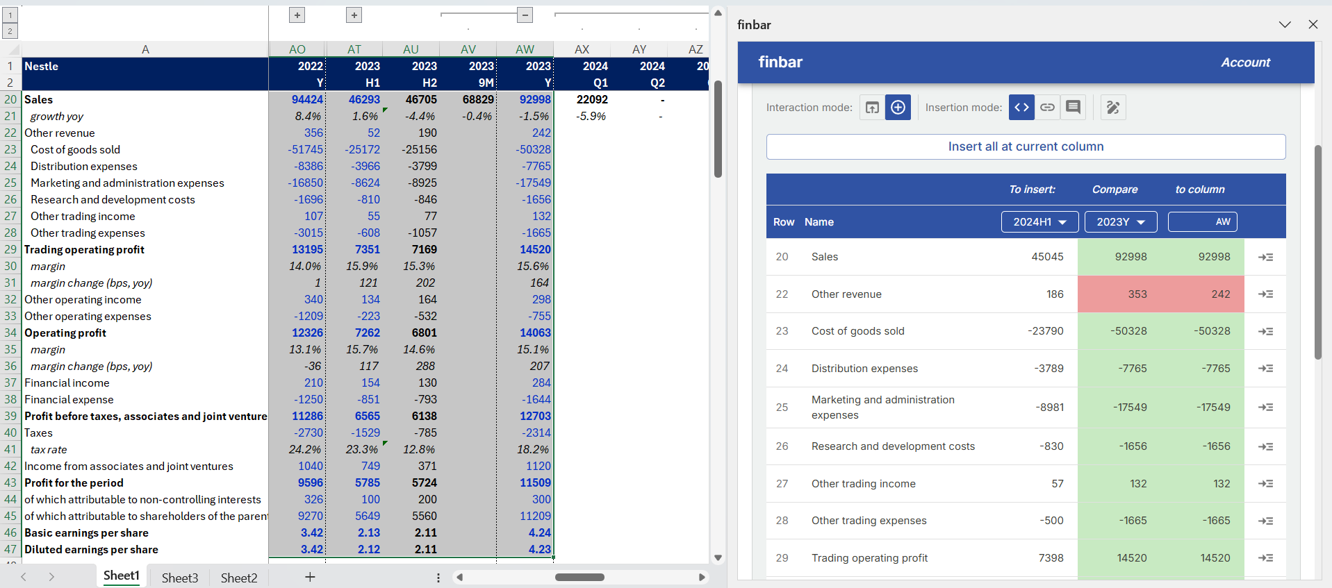 Search for data result