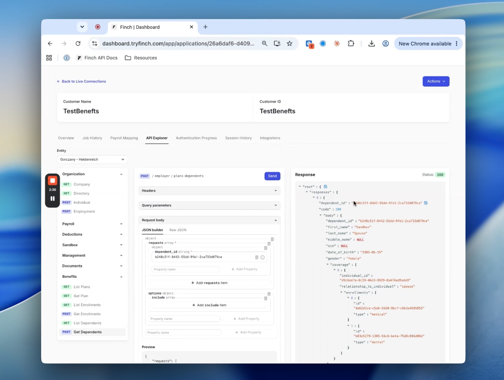 Benefits API in Early Access