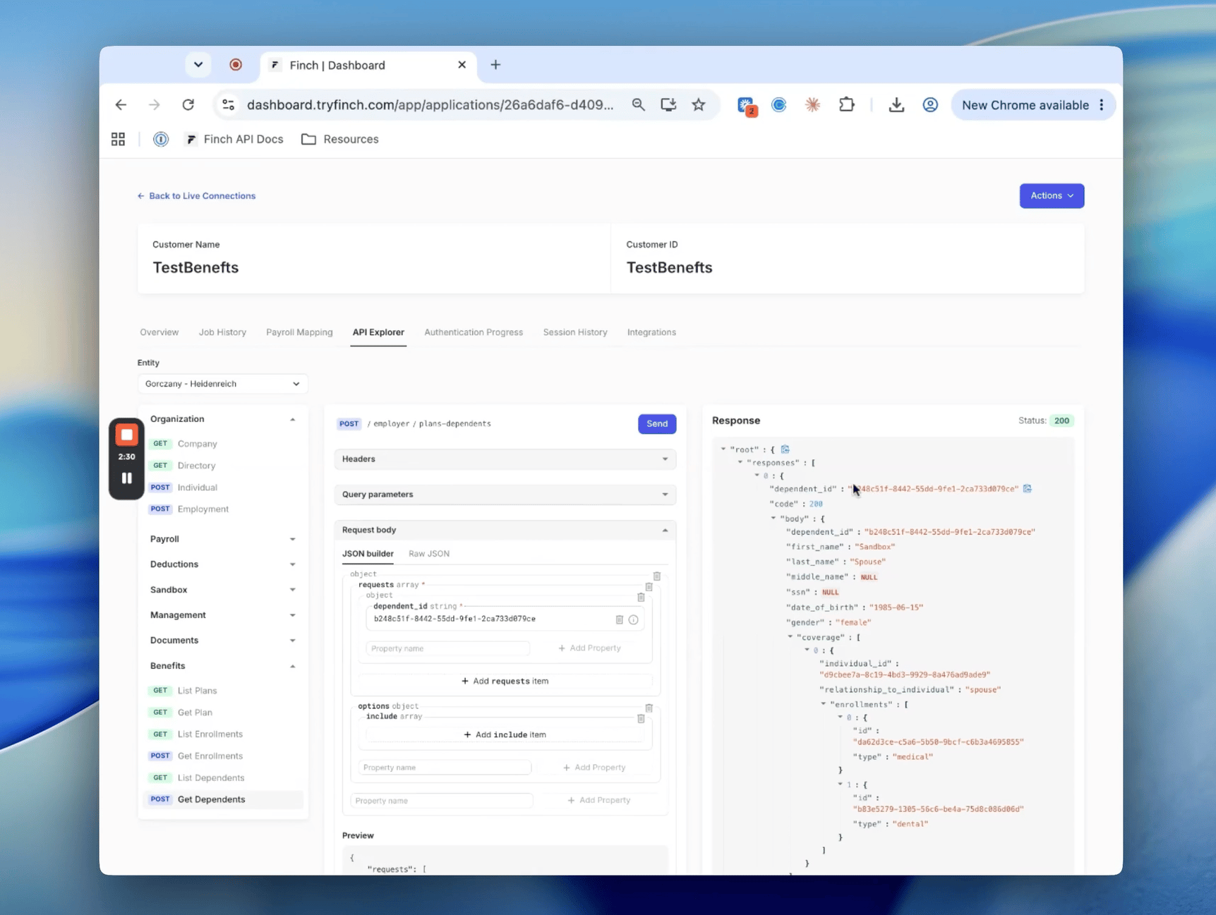 Benefits API in Early Access