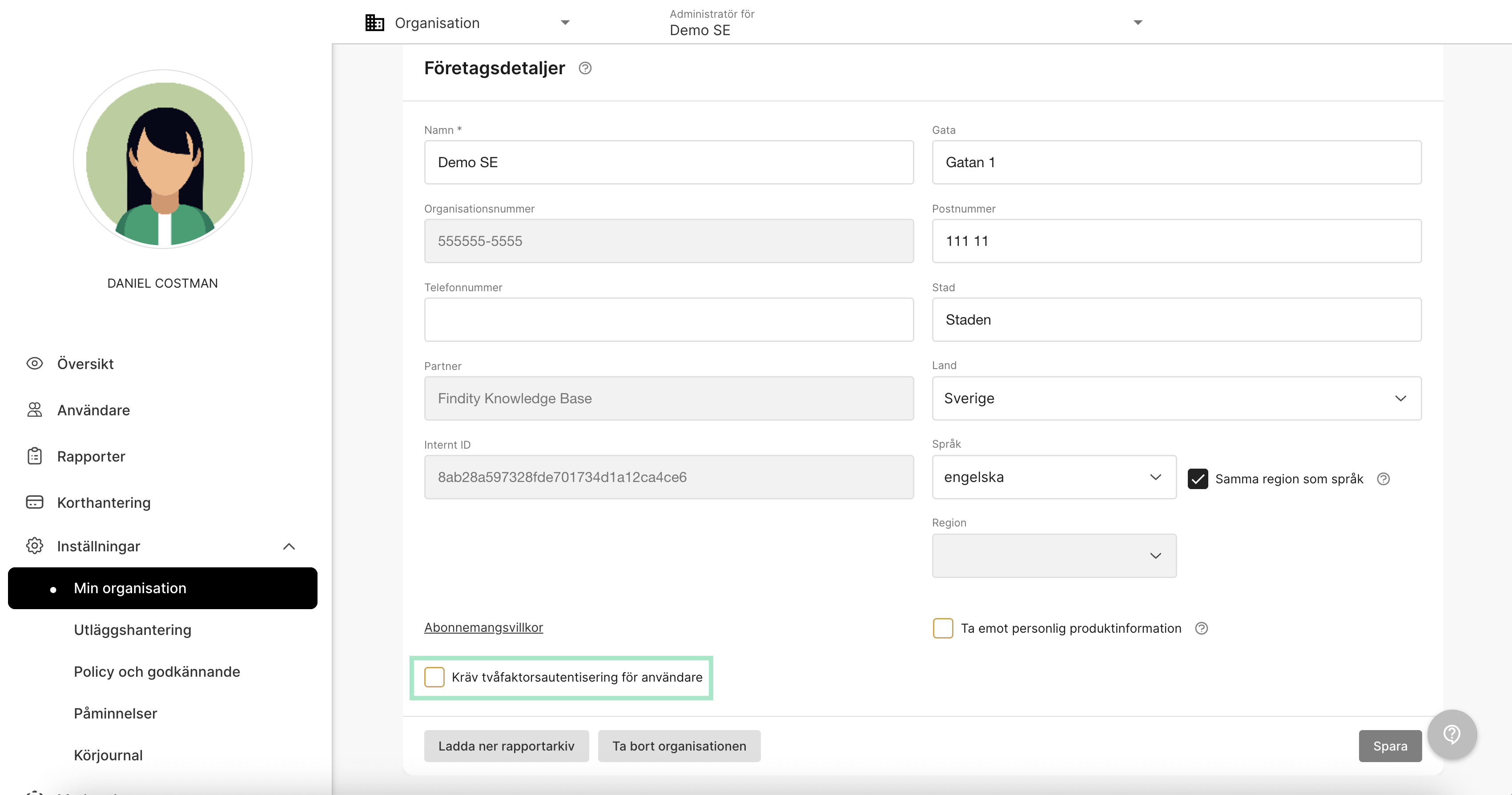 Kräv tvåfaktorsautentisering