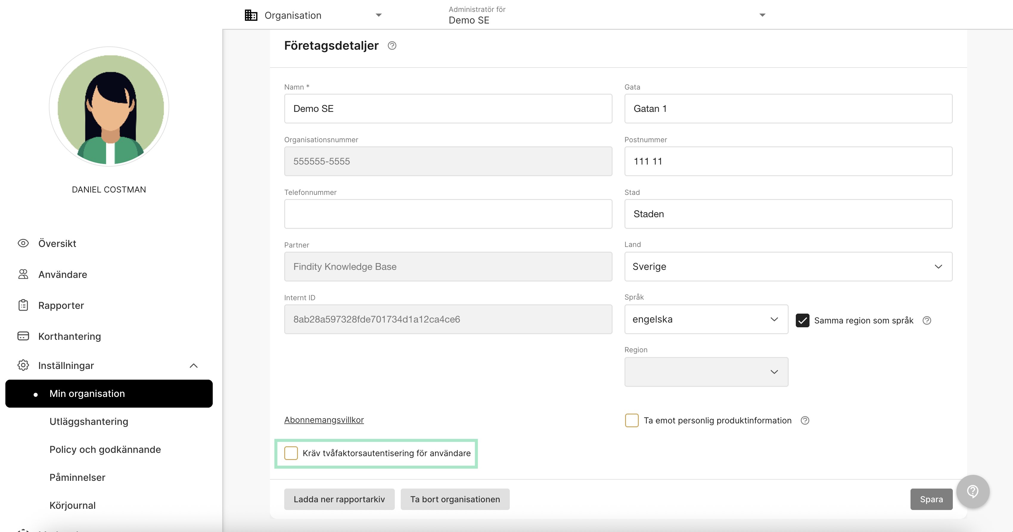 Kräv tvåfaktorsautentisering