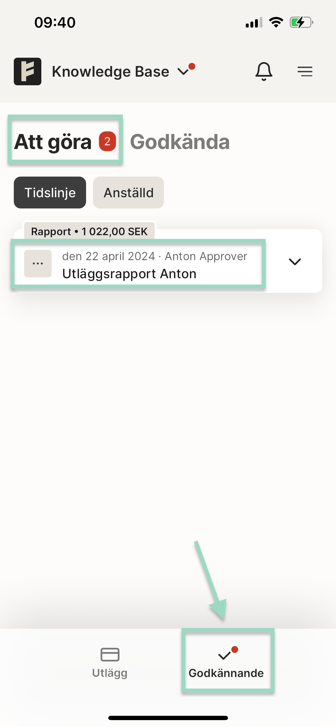 Rapporter som väntar på godkännande