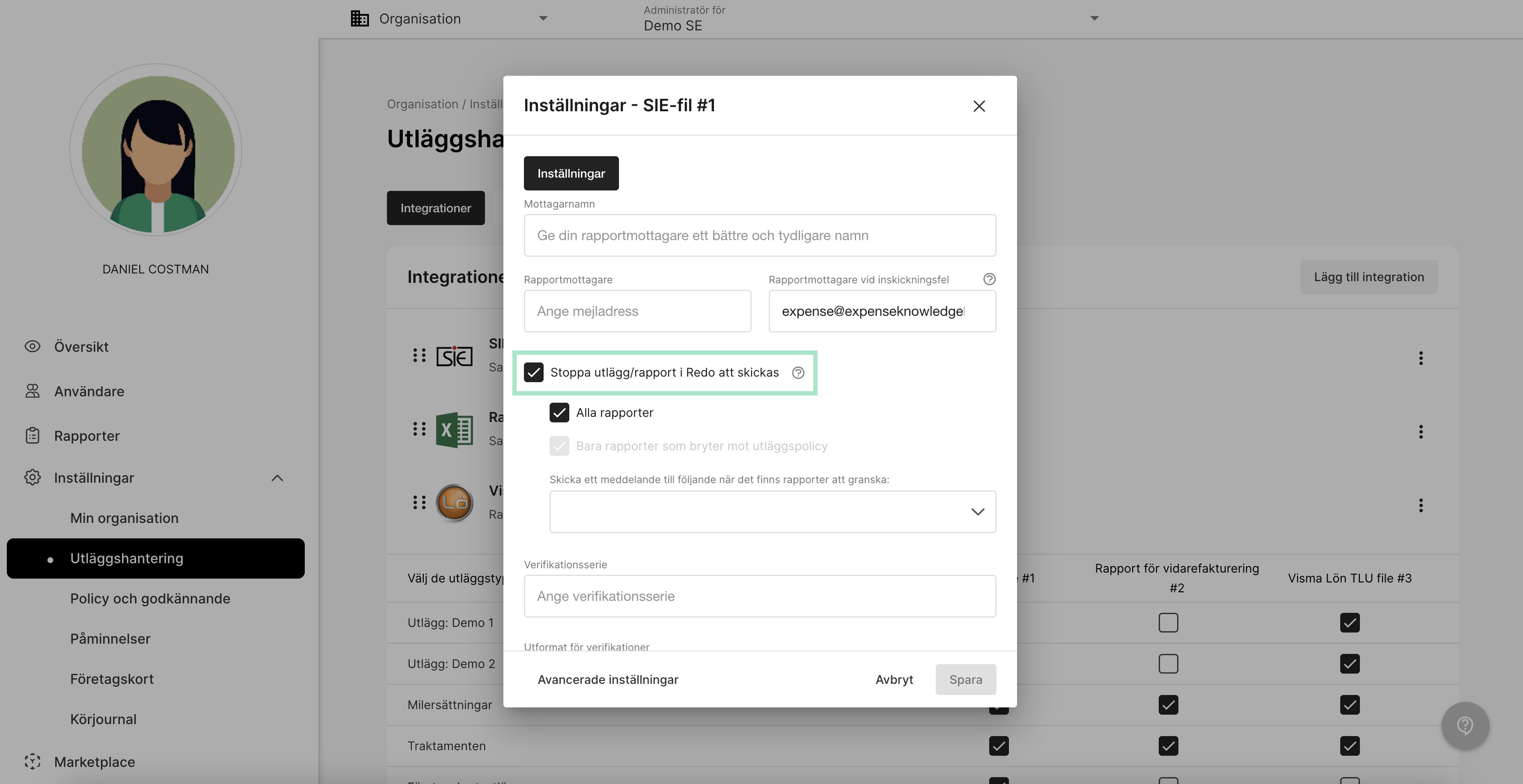 Aktivera Redo att skickas