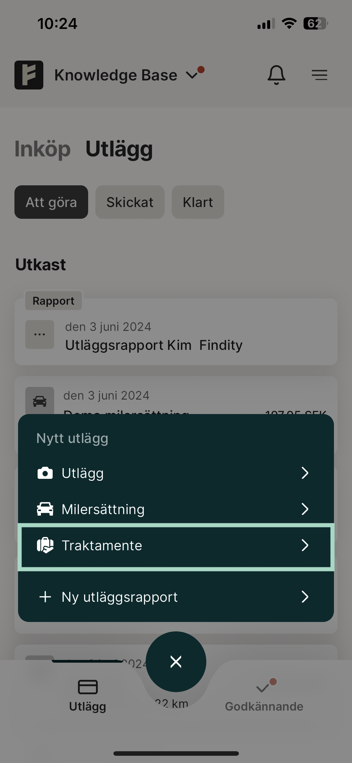 Skapa traktamente