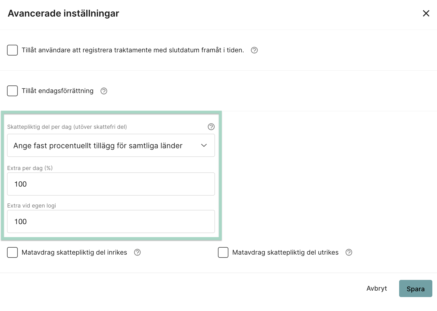 Procentuellt tillägg