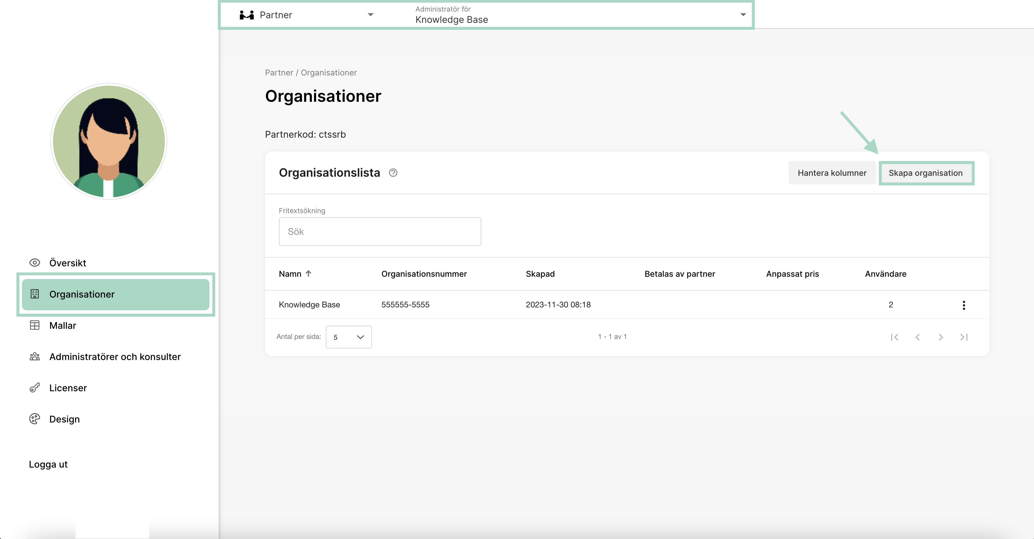 Skapa organisation