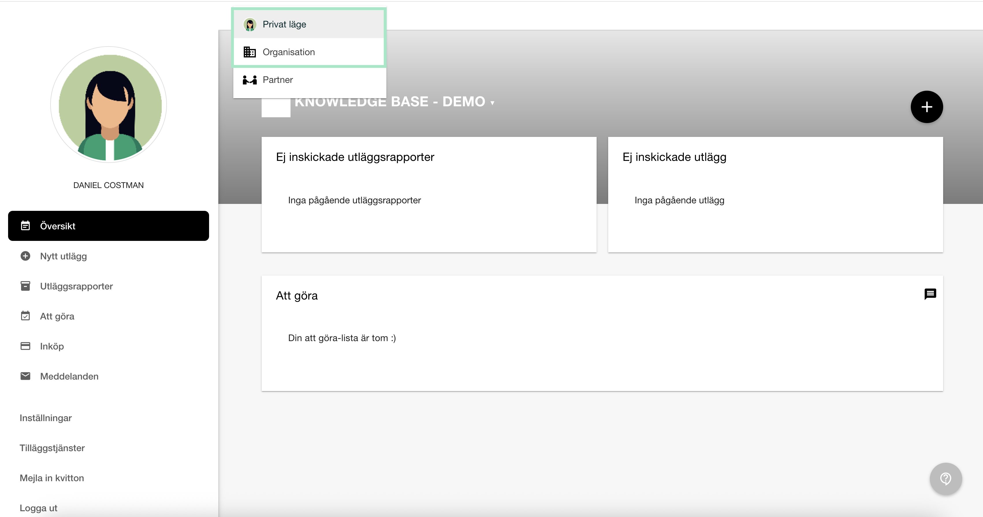 Välj Organisation
