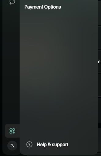 Webのその他パネル。Categories、Merchants、Tags、Payment Options、下部にHelp & support