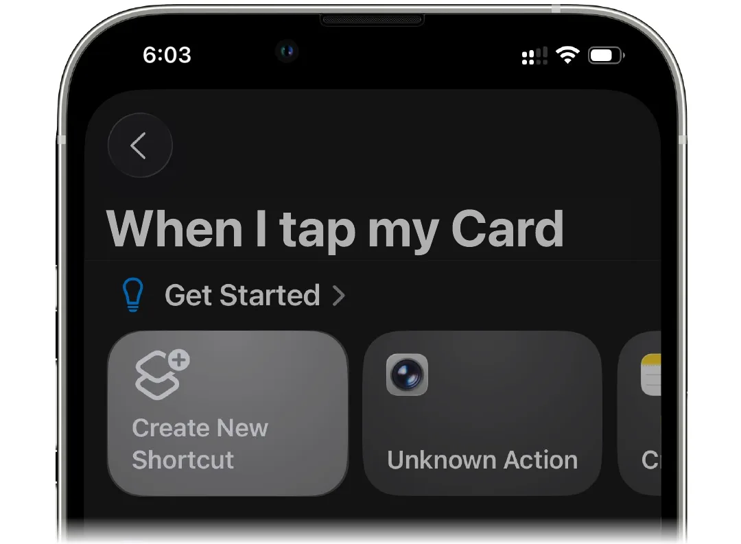 The Create New Shortcut button