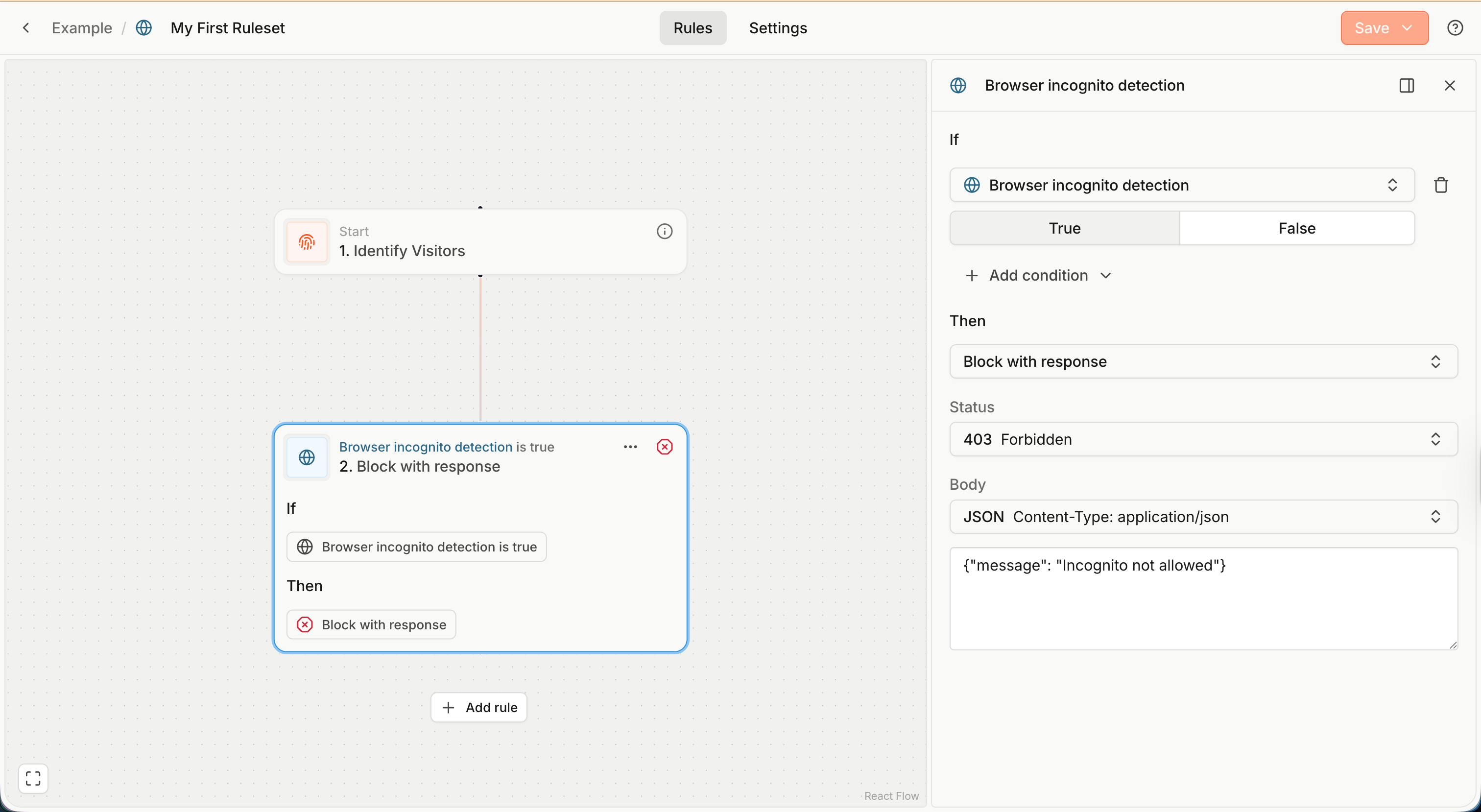 Rules Engine (Beta) - Fingerprint Docs