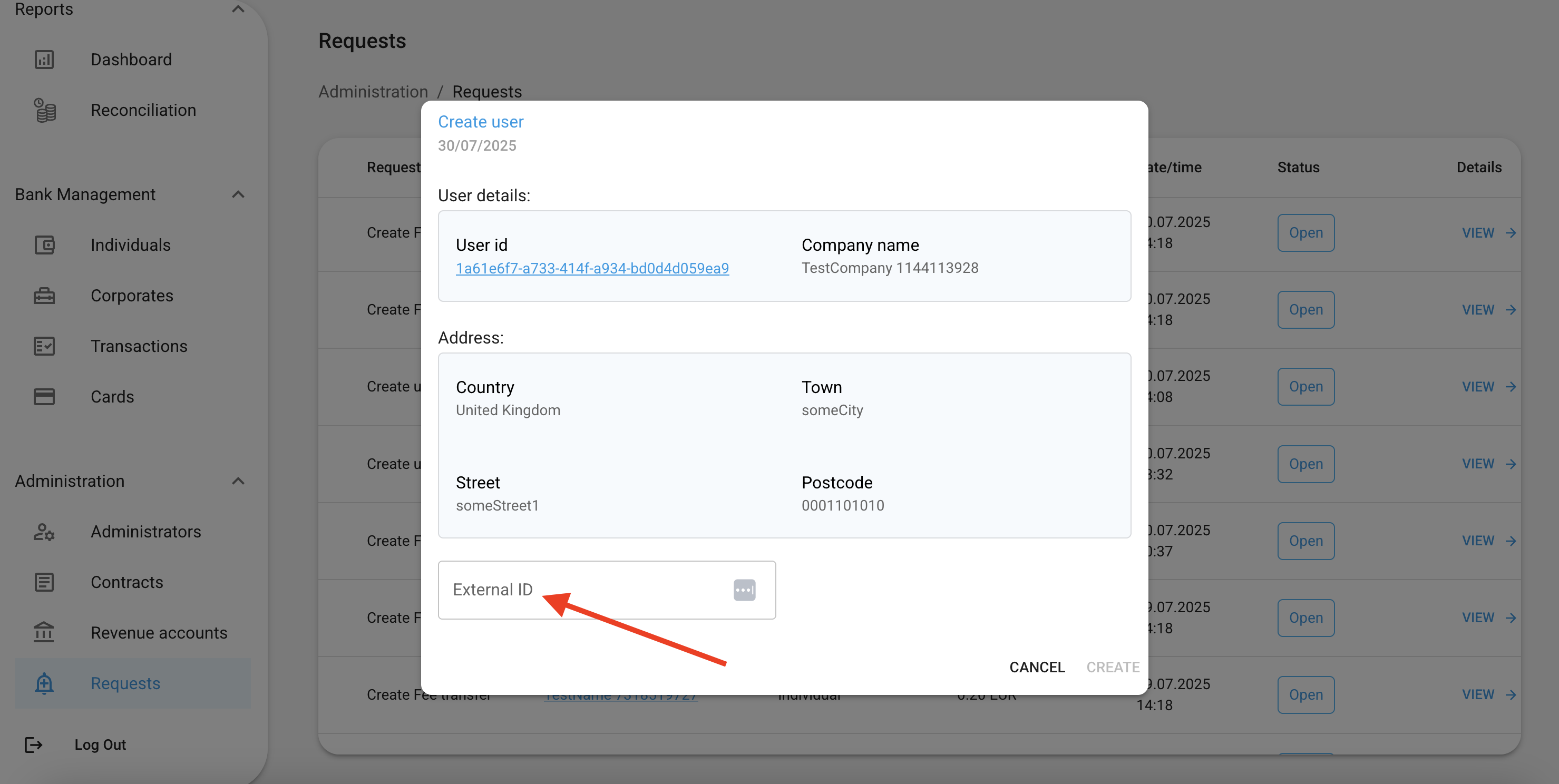 Backoffice User Create