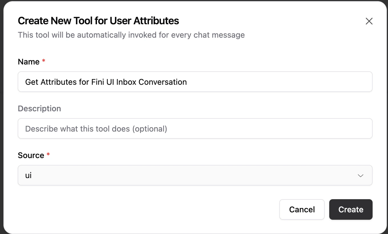 New Attribute dialog showing Name, Description, and Source dropdown