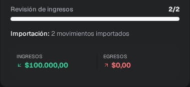 Revisión de ingresos completa en dos de dos