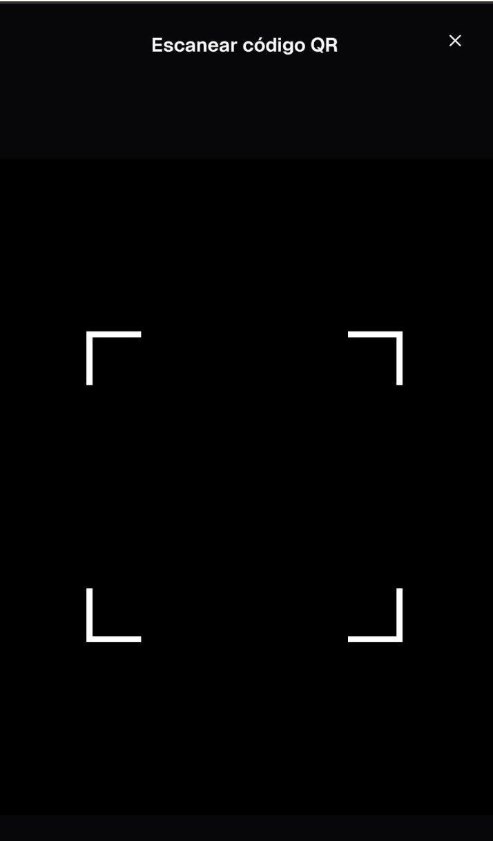 Interfaz del escáner QR