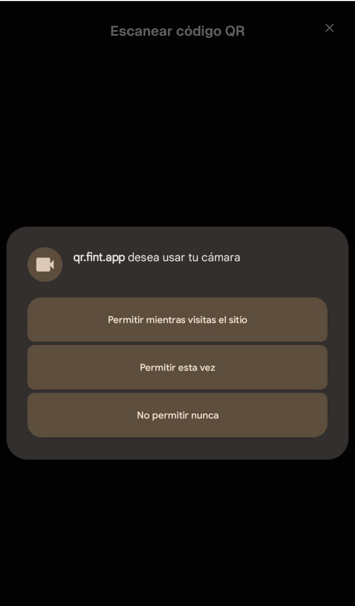 Solicitud de permisos de cámara