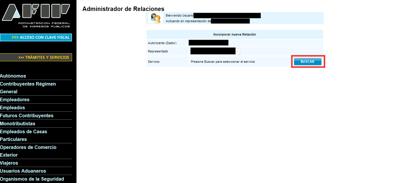 Nueva Relación - Buscar