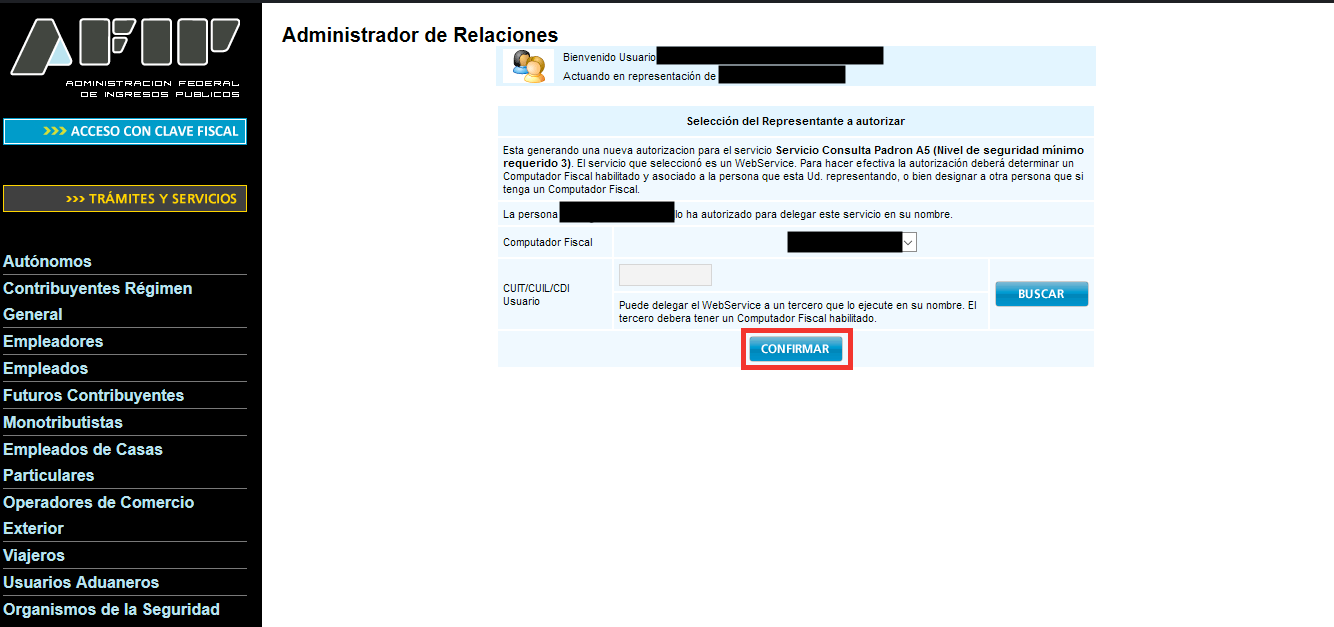 Confirmar autorización
