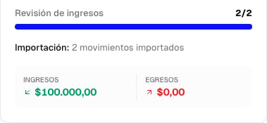 Revisión de ingresos completa en dos de dos