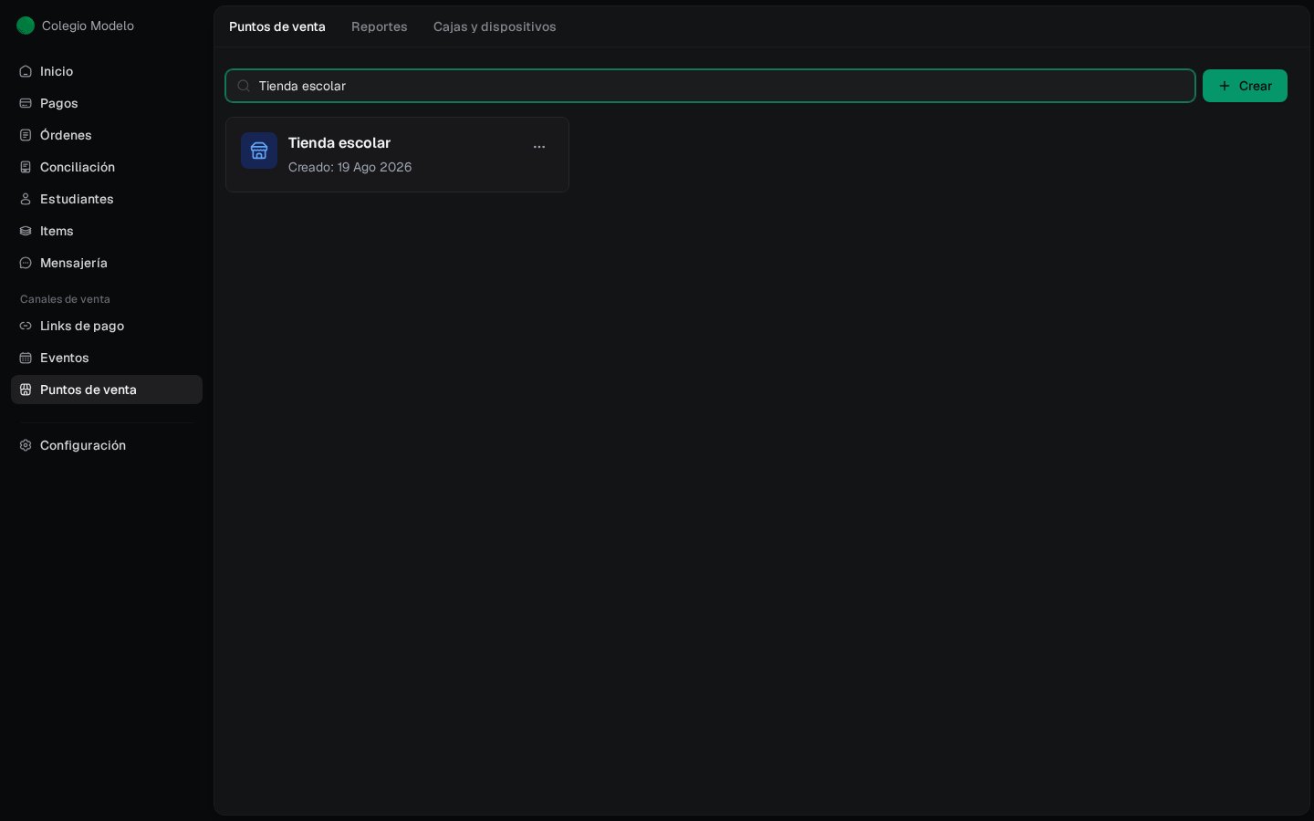 Listado de puntos de venta disponibles en Fint
