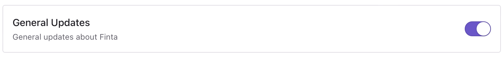 general updates settings