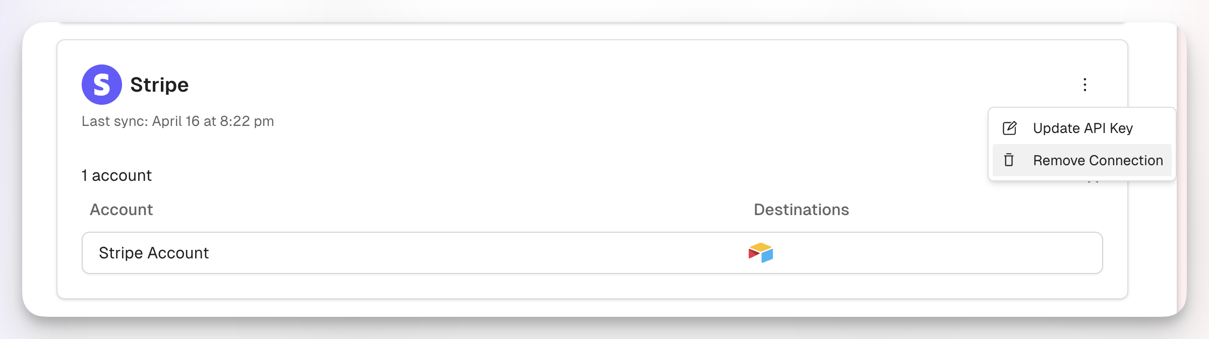 remove stripe account