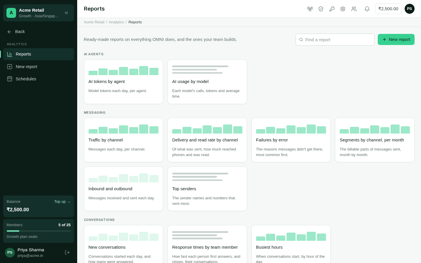 The Analytics report library