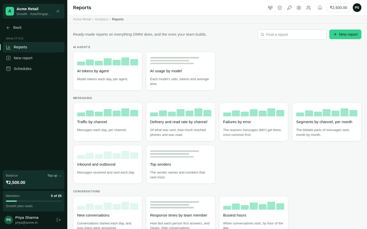 The Analytics report library
