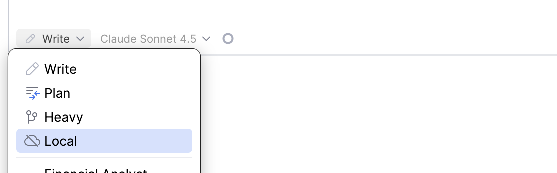 Local Mode Selection