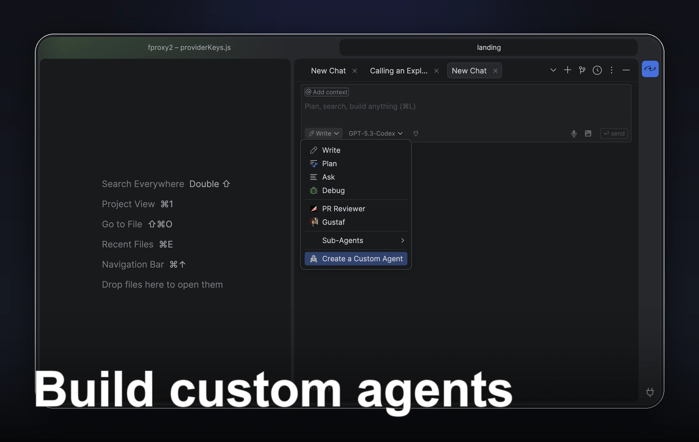 Build your own agents view in the Firebender plugin