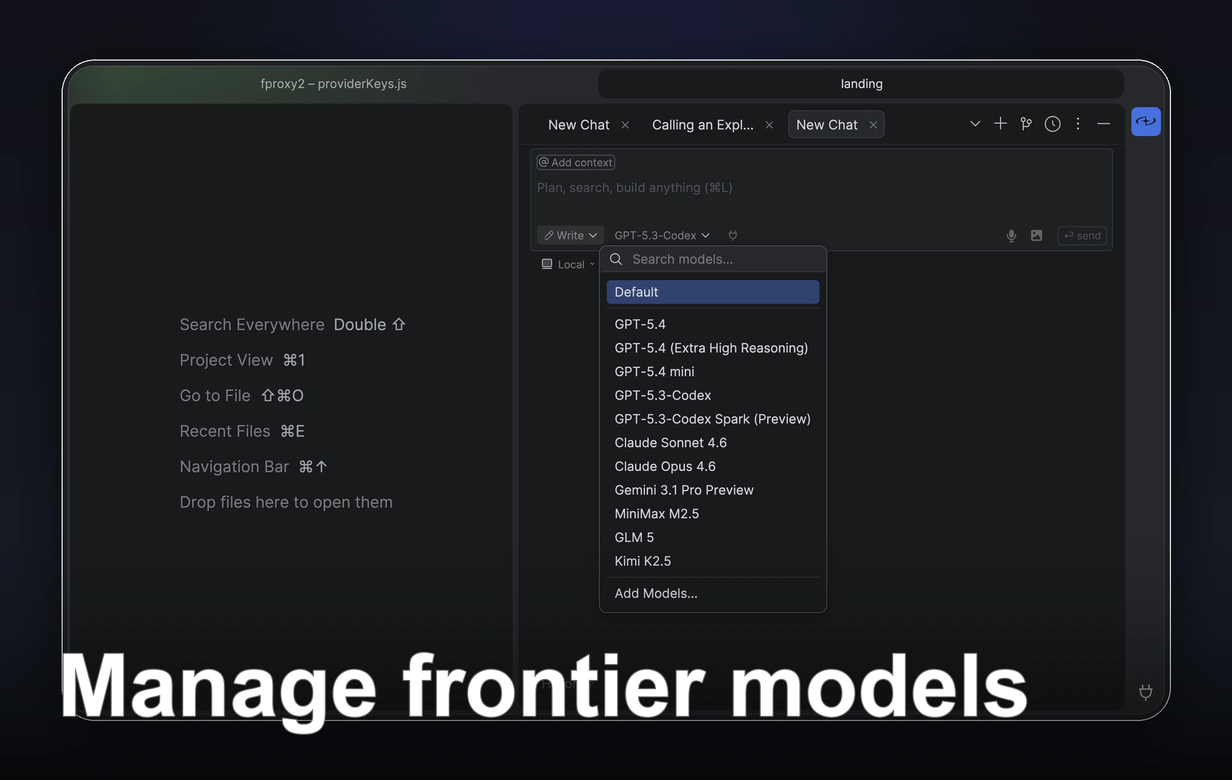 Models support view in the Firebender plugin