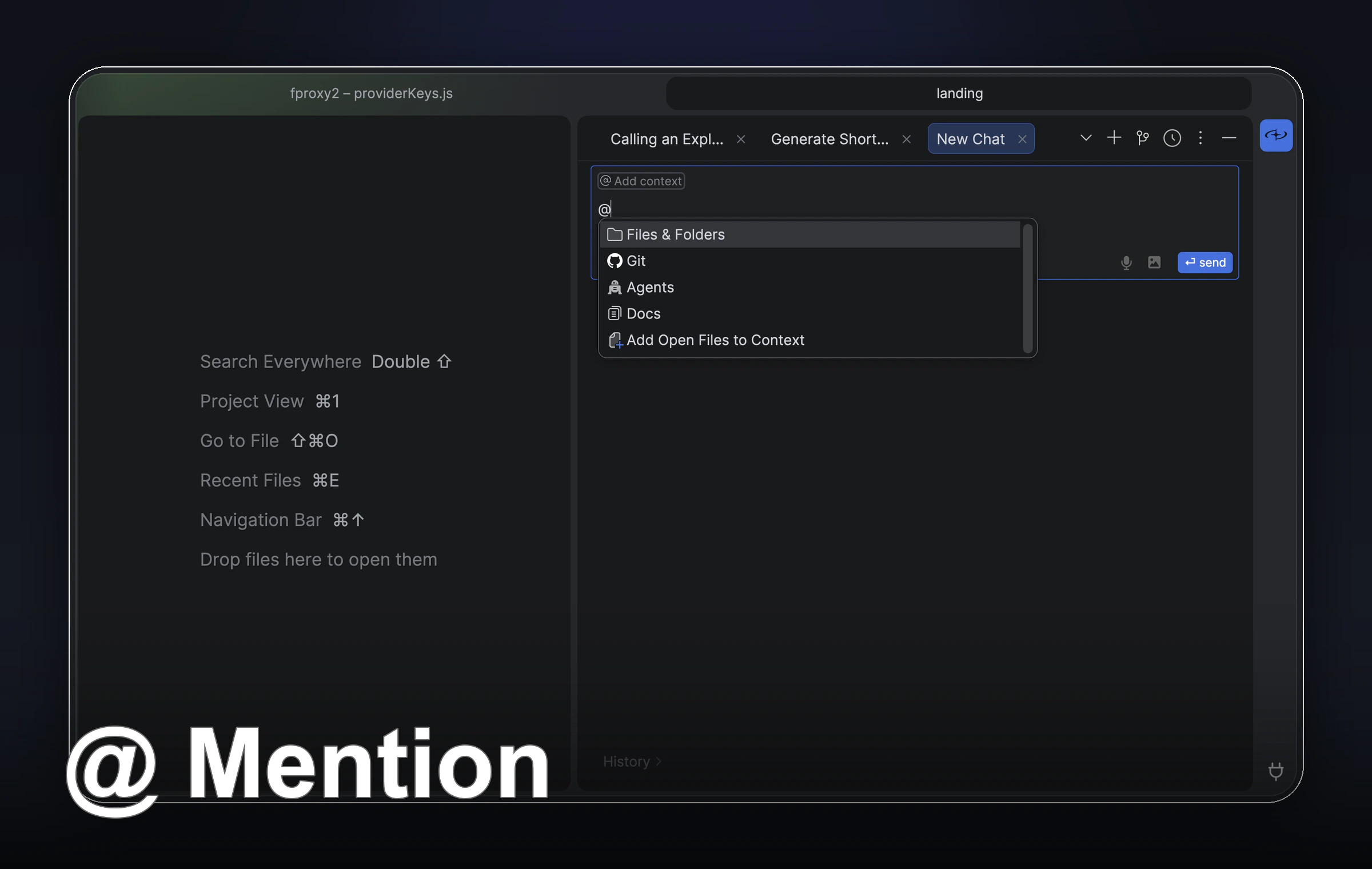 Reference context in a rich way view in the Firebender plugin