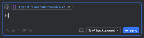 Background Agent Button
