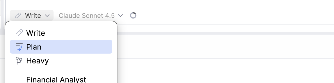 Switch to Planning Mode