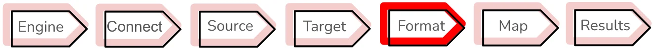 The next step in the wizard is to configure your data format.