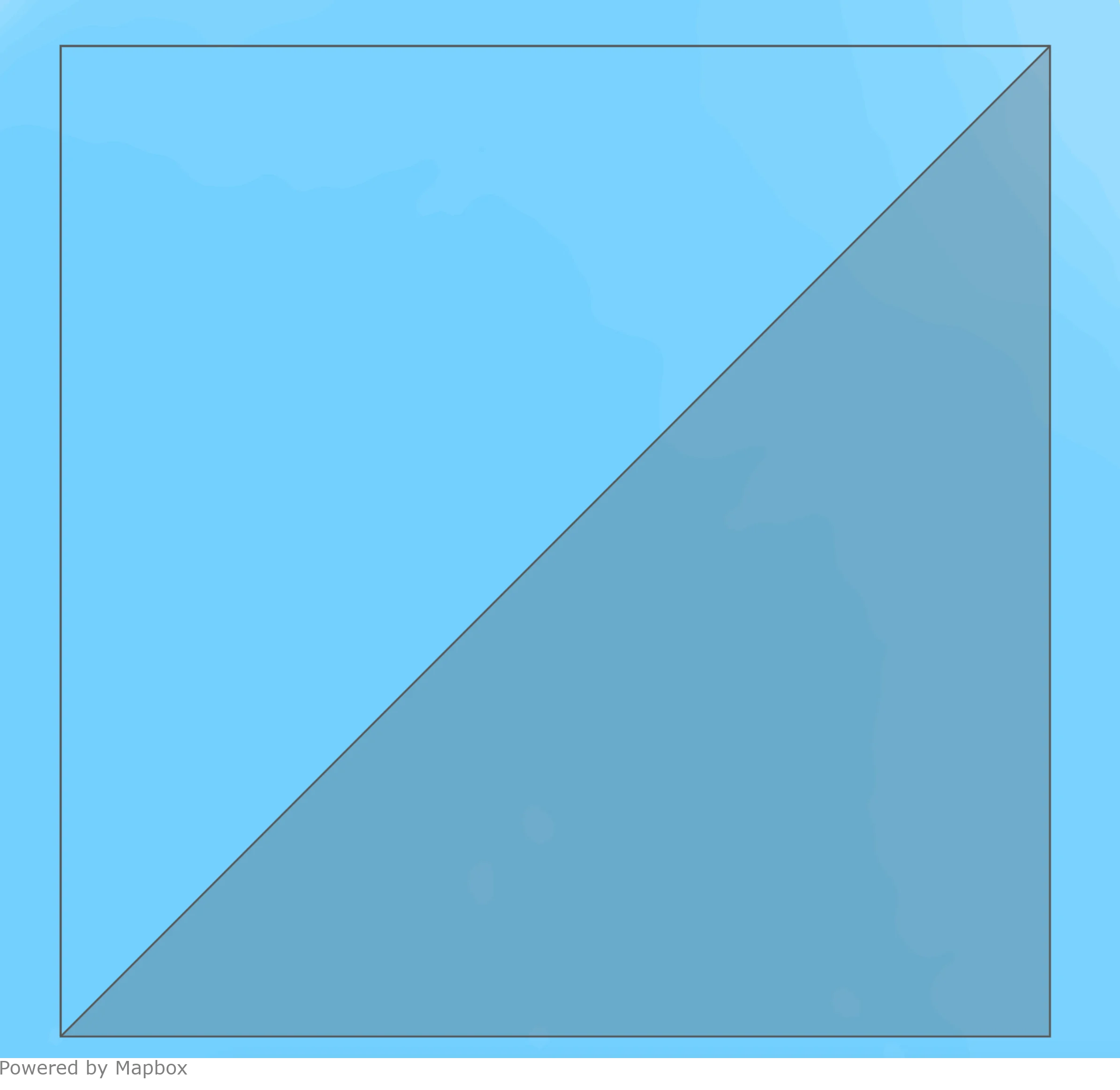 A Polygon with a hole that shares two edges with the outer shell of the Polygon.