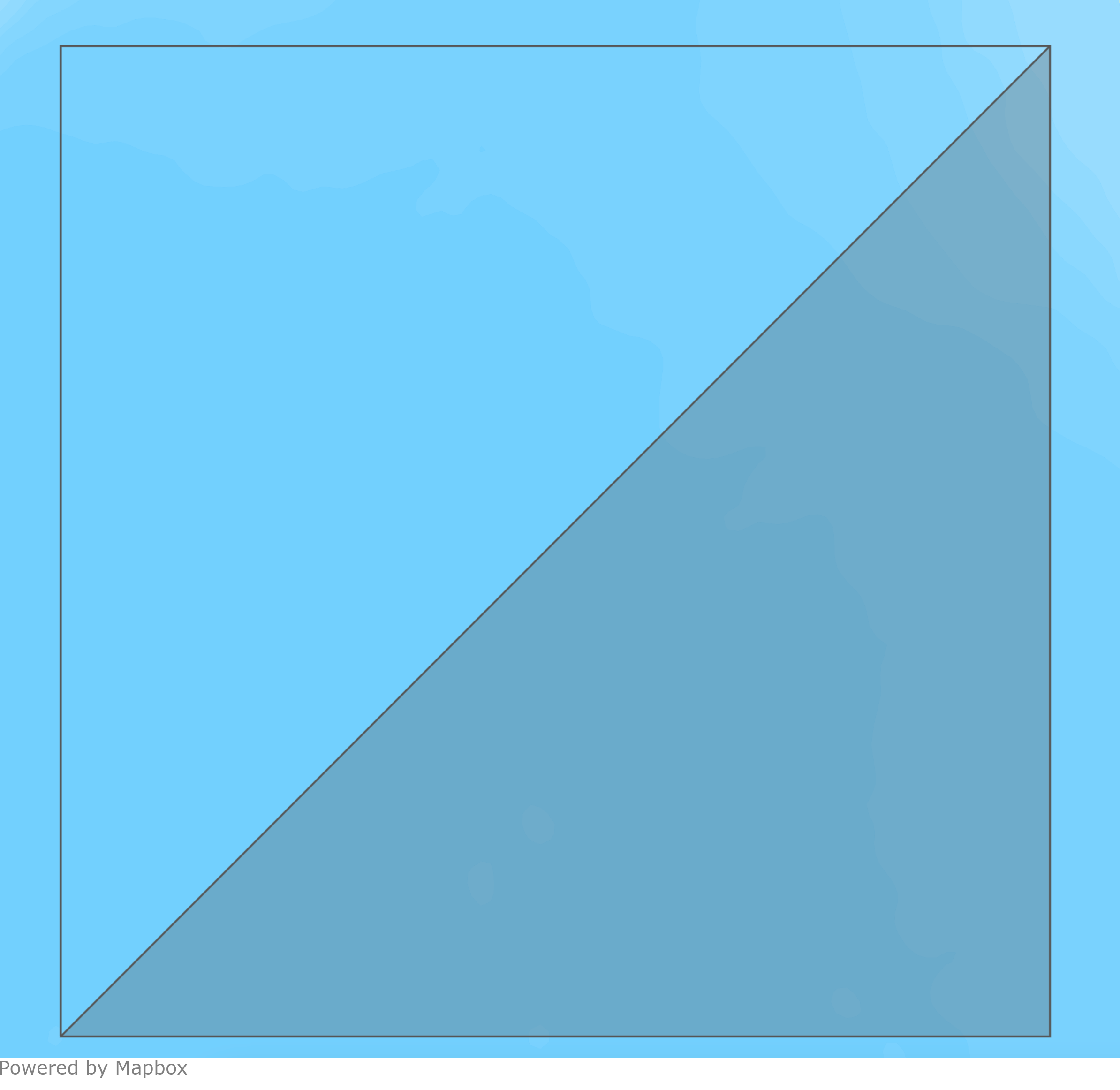 A Polygon with a hole that shares two edges with the outer shell of the Polygon.