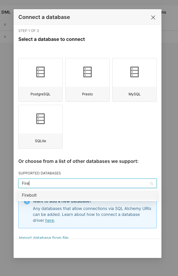 Connect database