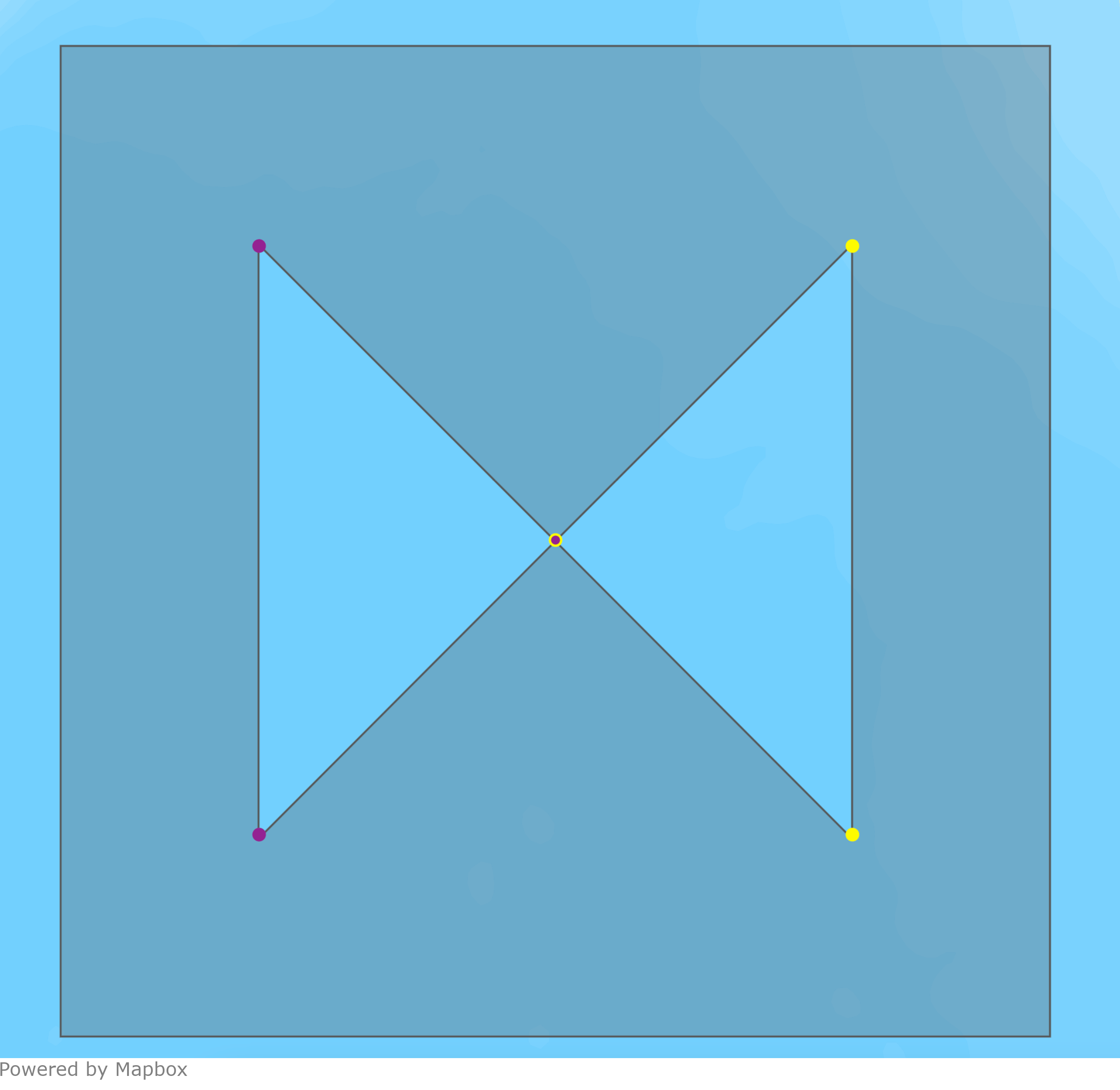 The same Polygon but the hole has been split into two holes with no intersections.