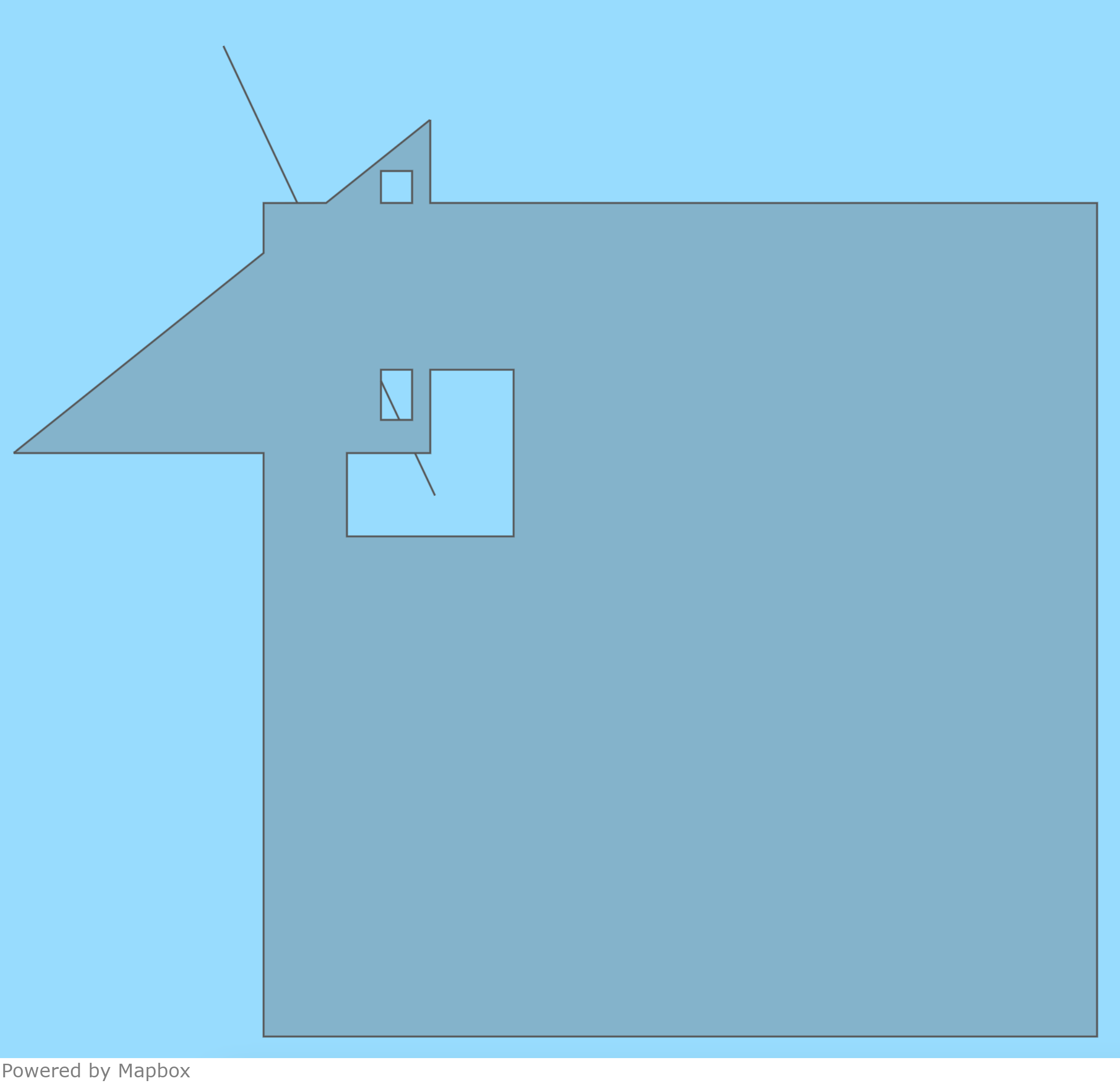 A single Polygon that combines the two input Polygons and three LineStrings covering the parts of the input LineString not covered by Polygons.