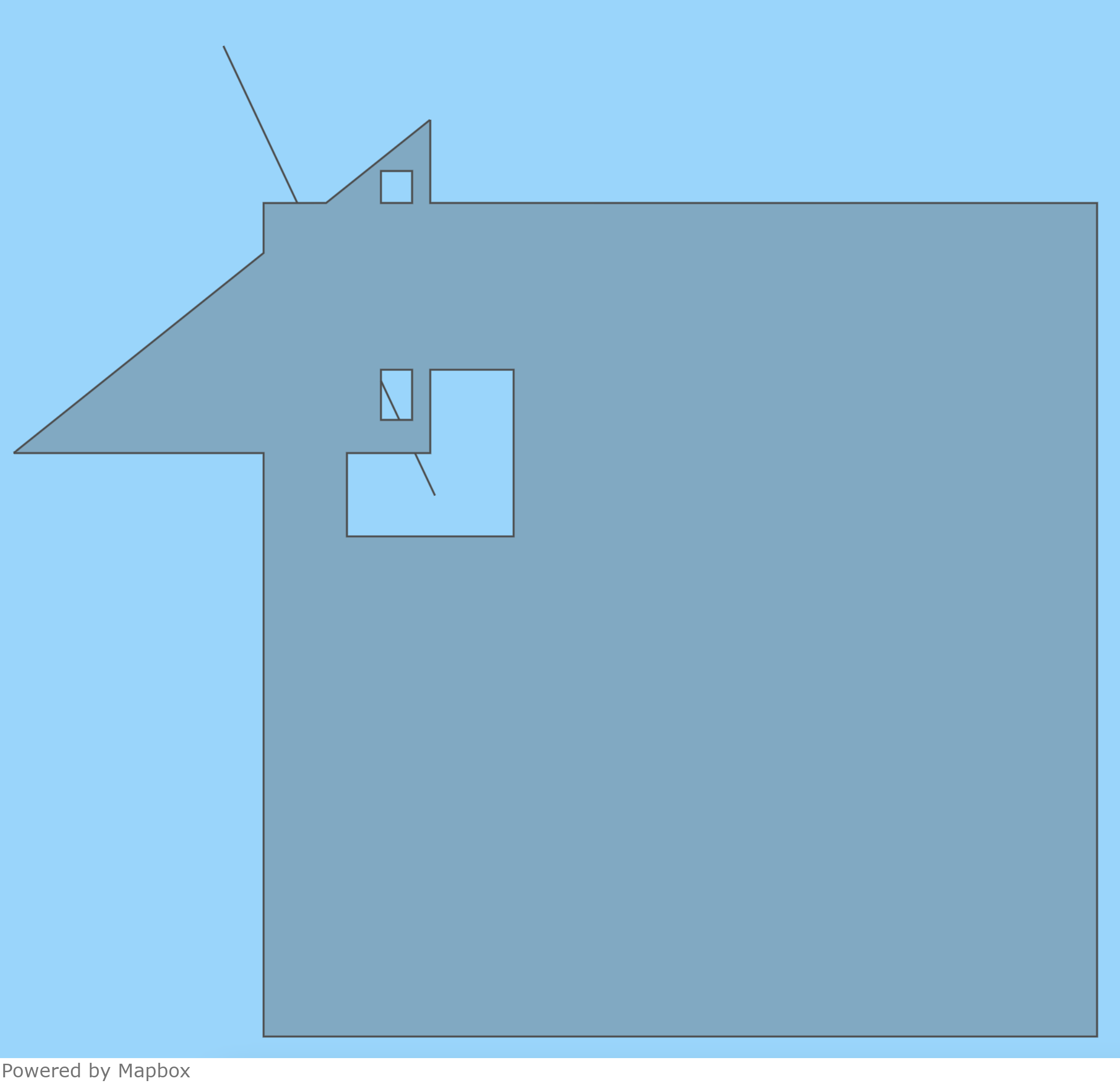 A single Polygon that combines the two input Polygons and three LineStrings covering the parts of the input LineString not covered by Polygons.