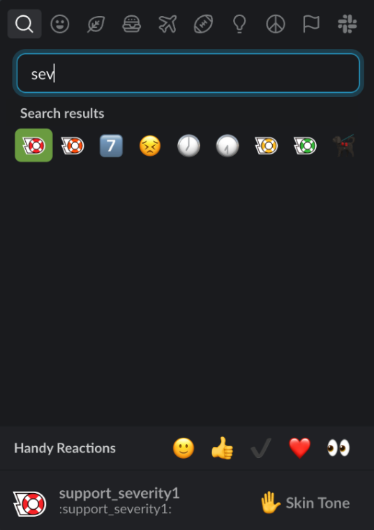 Slack severity emoji selection
