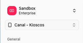 Channel selector with Kiosks channel selected