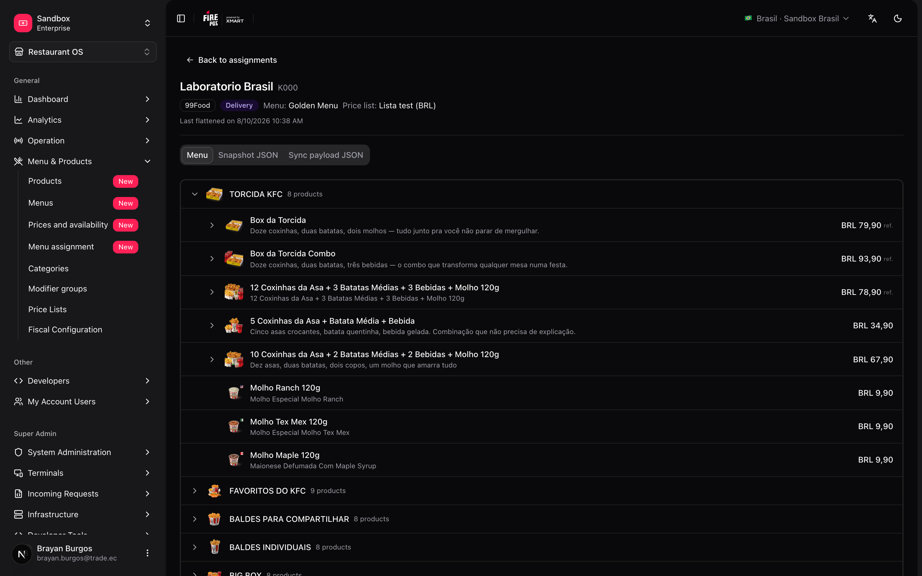Previsualización del aplastado enviado al canal