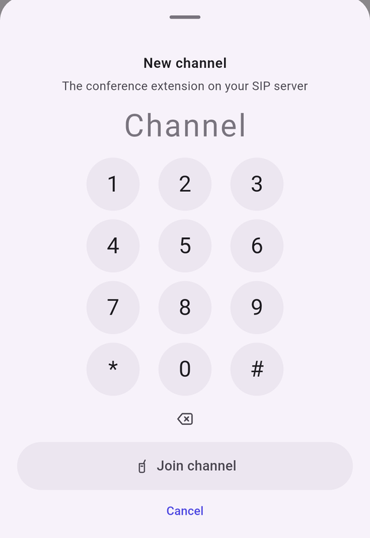 The New channel sheet with its own keypad
