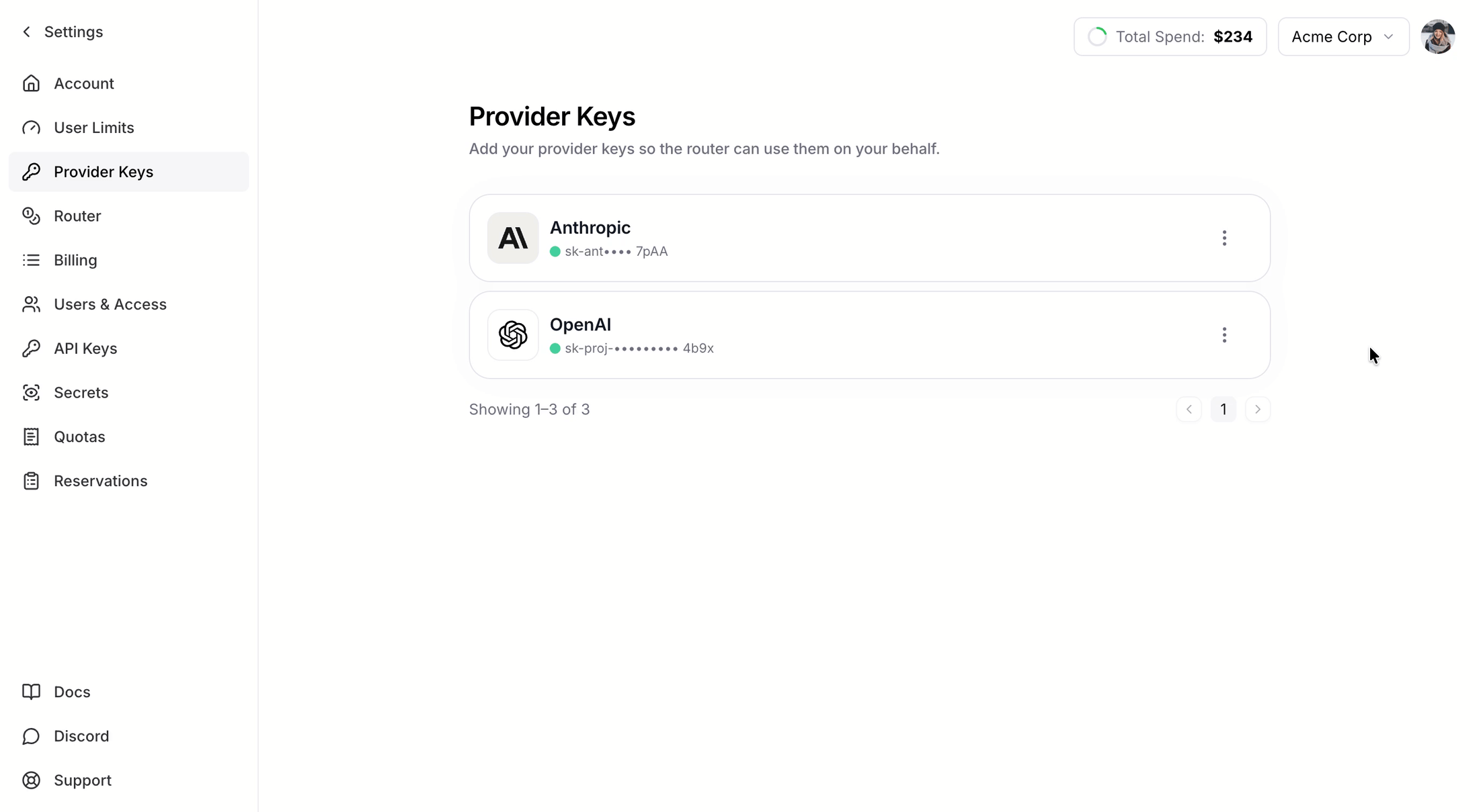 Removing a connected provider key